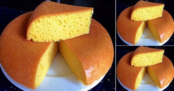 Thành quả: bánh bông lan thơm ngon, mềm mịn