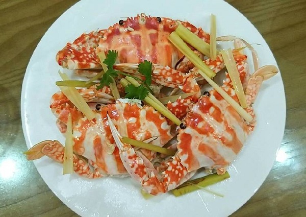 Ghẹ hấp bia với sả