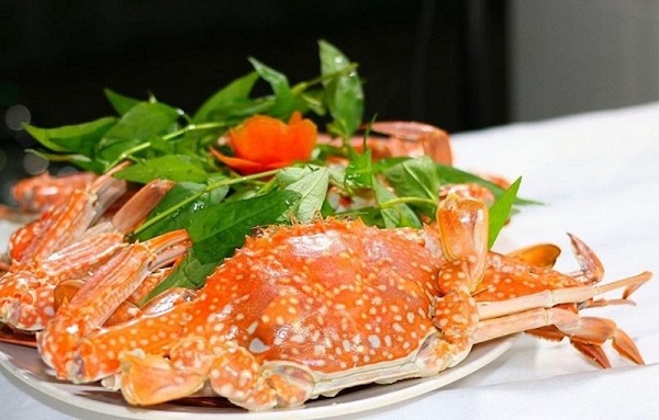 Ghẹ hấp với gừng tỏi
